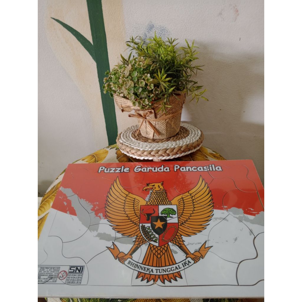 MAINAN PUZZLE KAYU ANAK LAMBANG BURUNG GARUDA PANCASILA BONGKAR PASANG (BISA COD)