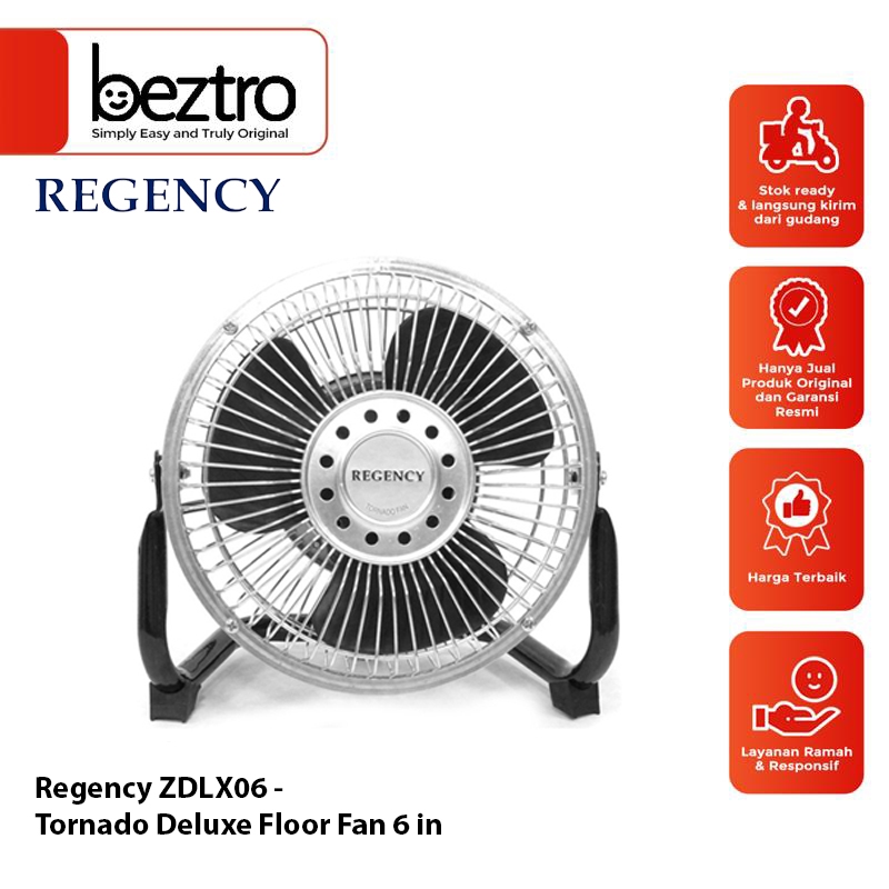 Regency Tornado Deluxe Floor Fan 6 inch  ZDLX06