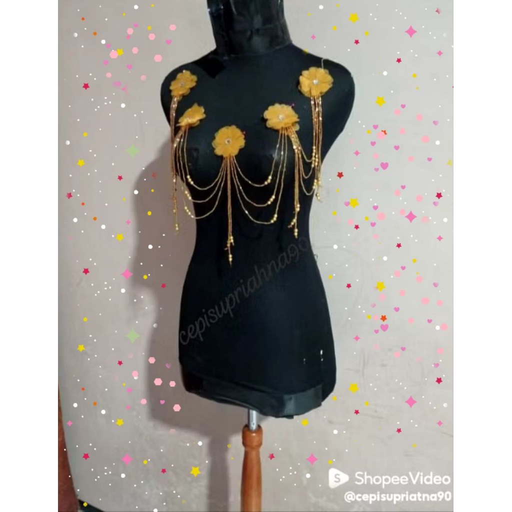 Rumbai Payet bunga Bella/bunga juntai./bunga payet rumbai