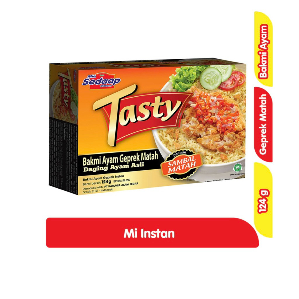 

MIE SEDAAP TASTY INSTAN BAKMI AYAM GEPREK MATAH 124 gr