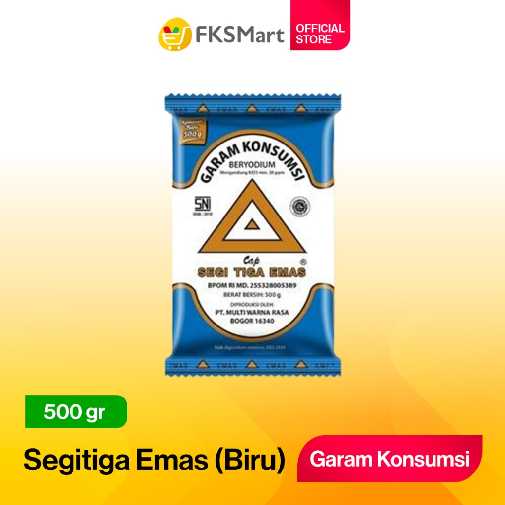 

Garam Segitiga Emas (Biru) 500 gr
