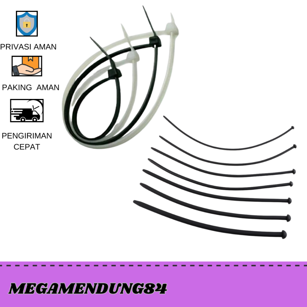 

Ready Stock Kabel Ties Alat Pengikat / Kabel Tis Warna Hitam Termurah / Kabel Tali Bungkus Makanan