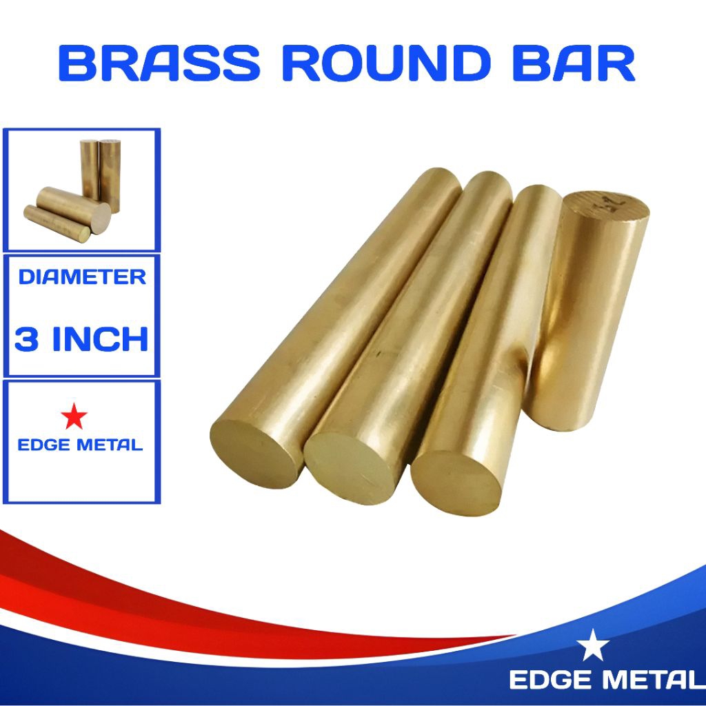 AS KUNINGAN 3 INCH ( 76.2MM ) | ROD BRASS ROUND BAR PER 1CM