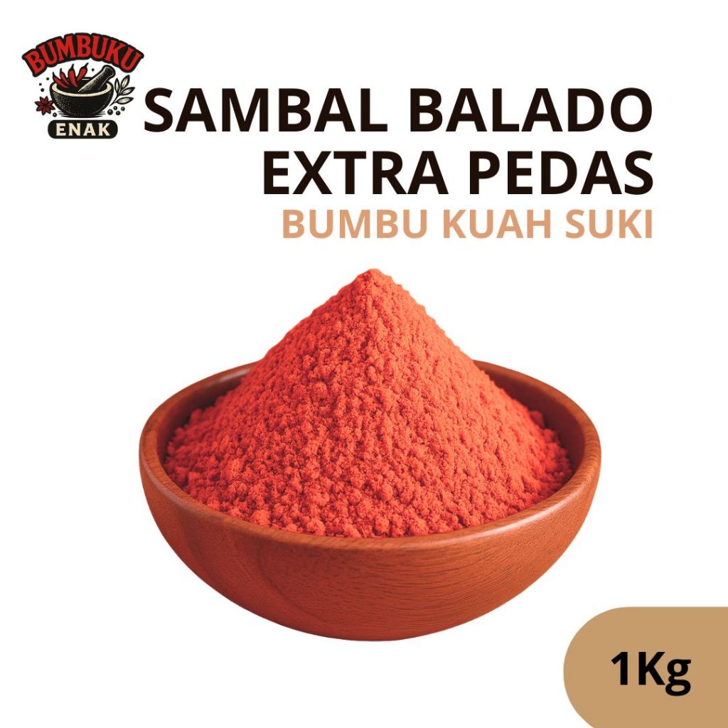 

Bumbu Kuah Suki Rasa Sambal Balado Extra Pedas 1Kg – Kuah Gurih Pedas Mantap, Cocok untuk Steamboat, Shabu & Masakan Praktis