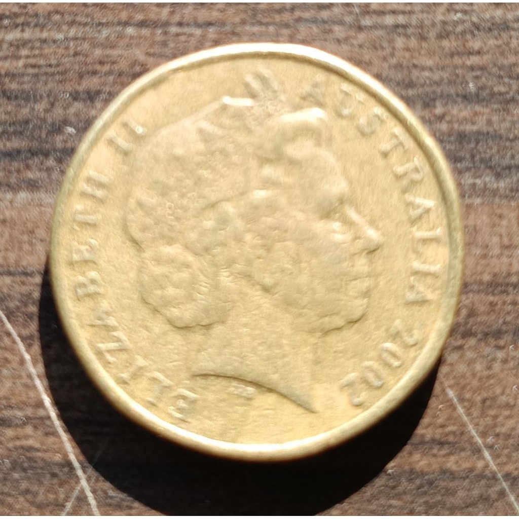 koin Australia one dollar (Elizabeth 2) tahun 2002..