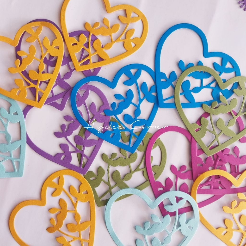 

10 pcs die cut love untuk hiasan kartu ucapan scrapbook journaling