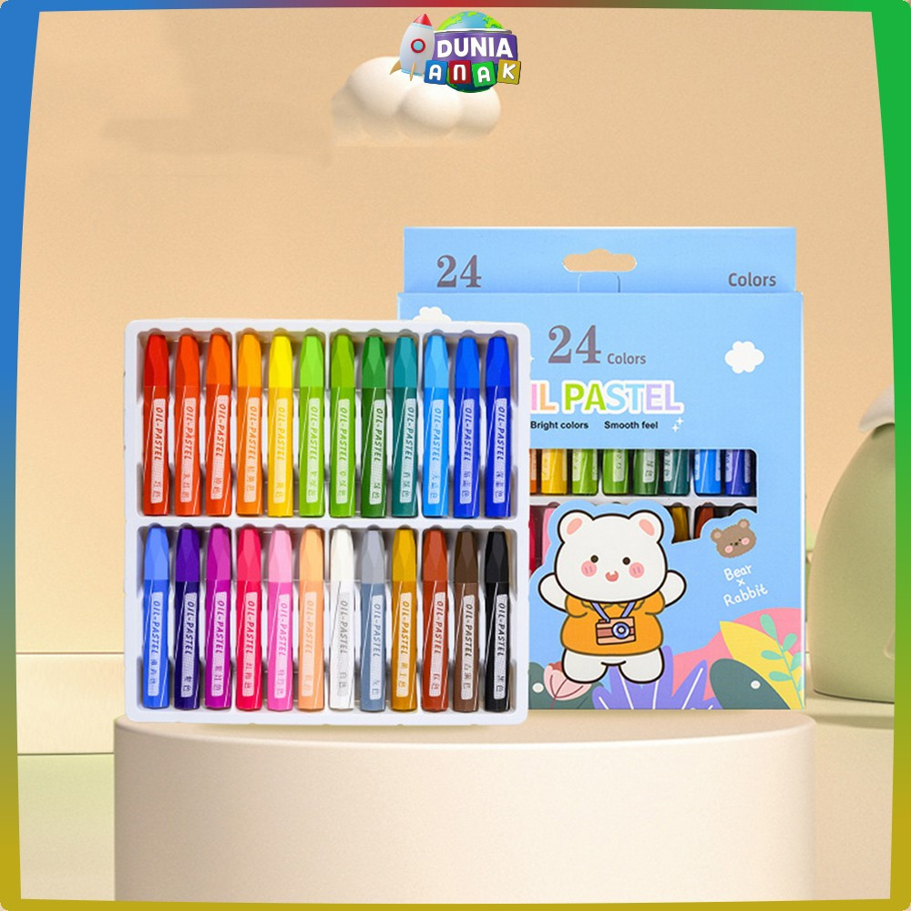 

EC Set Crayon Oil Pastel Isi 24 Warna Motif Kartun Anak / Krayon Pigmentasi Tinggi Aman Untuk / Set Perlengkapan Mewarnai Anak DUNIA ANAK A99