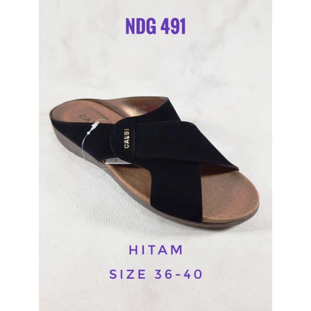 sandal teplek wanita calbi NDG 491 original model kekinian anti licin