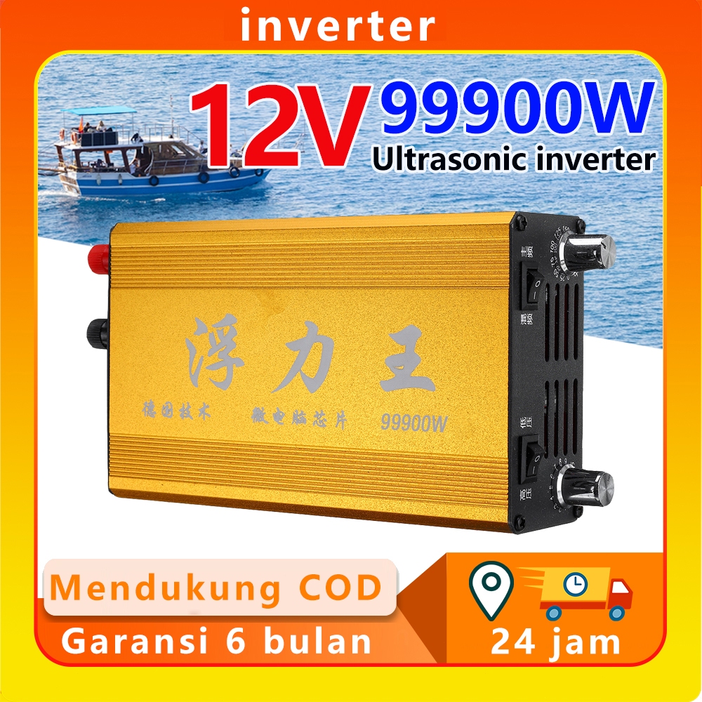 Inverter Ultrasonik Kuning 99900W dengan Tegangan 12V Bisa cod