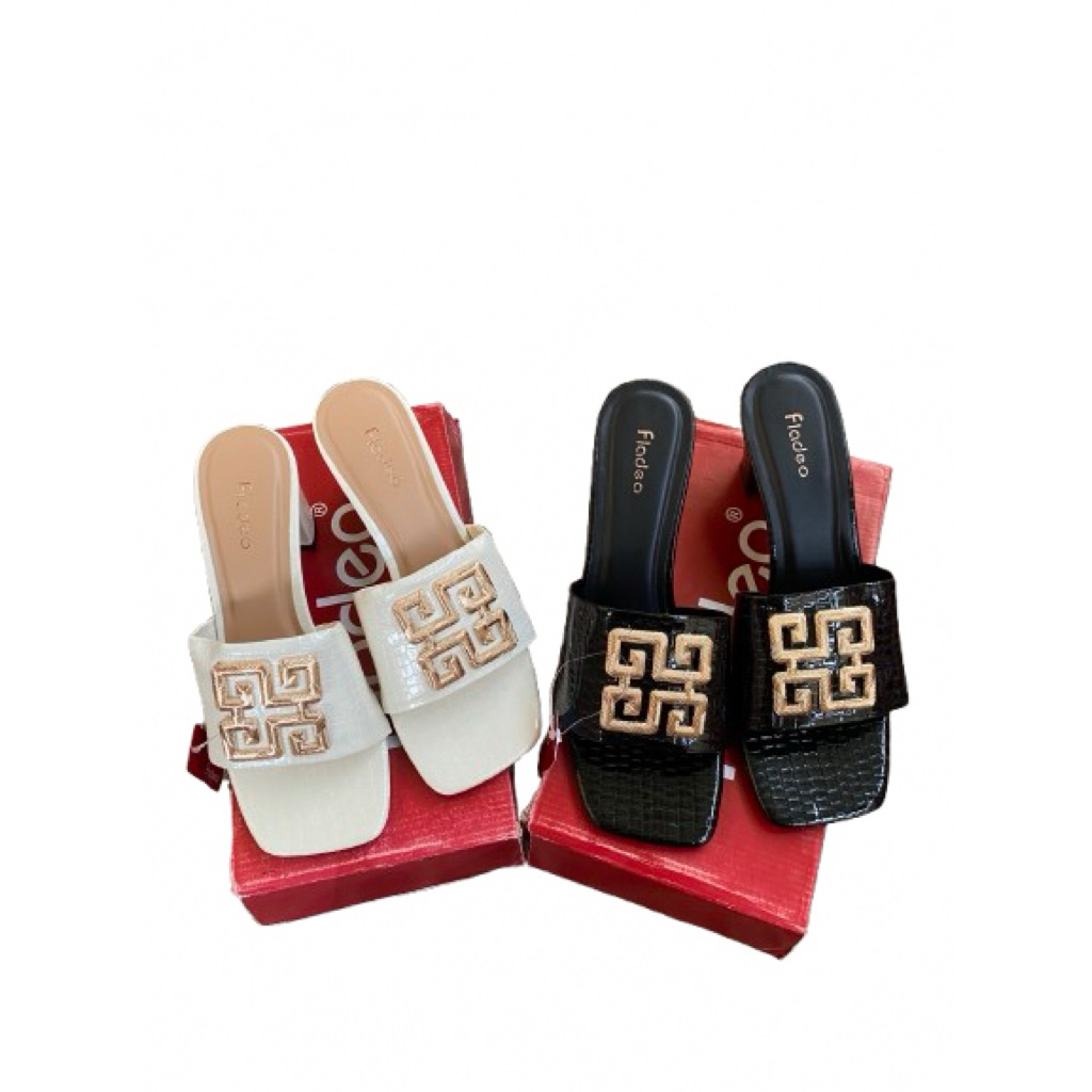 FLADEO Ori Mall FLD48 Sendal Heels Wanita 5cm