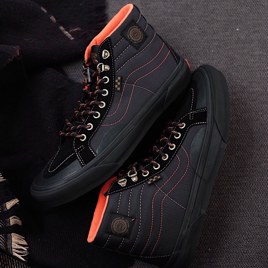 Sepatu Vans Sk8 High Pro Skate Spitfire Black Flame 100% ORIGINAL RESMI