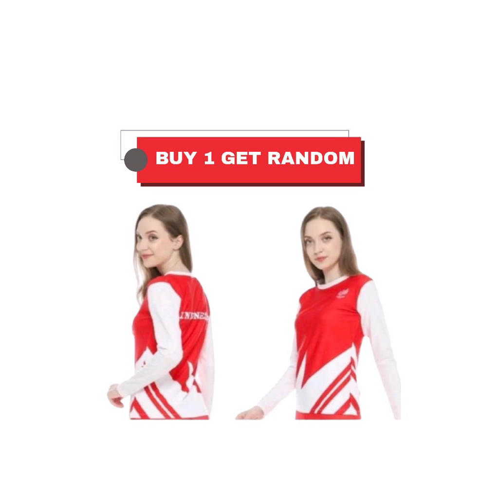 PROMO KEMERDEKAAN Kaos Olahraga Senam Merah Putih Motif Printing