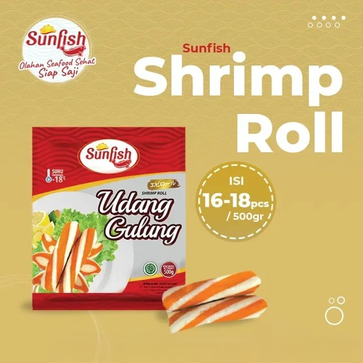 

Sunfish Shrimp Roll Udang Gulung Dimsum Dumpling Bakso Enak Halal Murah Meriah 500gr