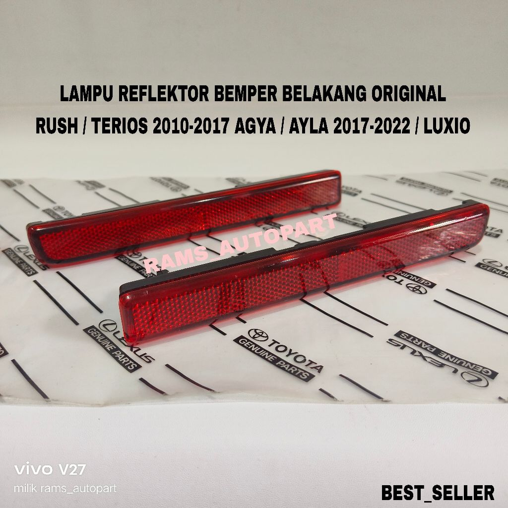 Lampu Reflektor Mata Kucing Bemper Belakang Rush Terios 2010-2017 Agya Ayla 2017-2022 Luxio Original