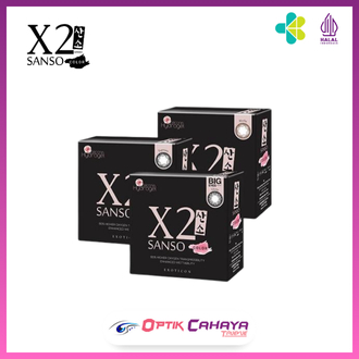 Optik Cahaya Truevue - Softlen X2 SANSO Black Premium Silicon Hydrogel / 14,5 MM dan 15 MM Normal Mi