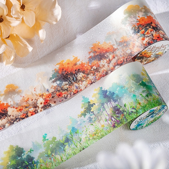 

[Artopia] Roll A Flower Forest AFF PET Tape Glitter Nature Alam Pemandangan Scenery Sticker Stiker