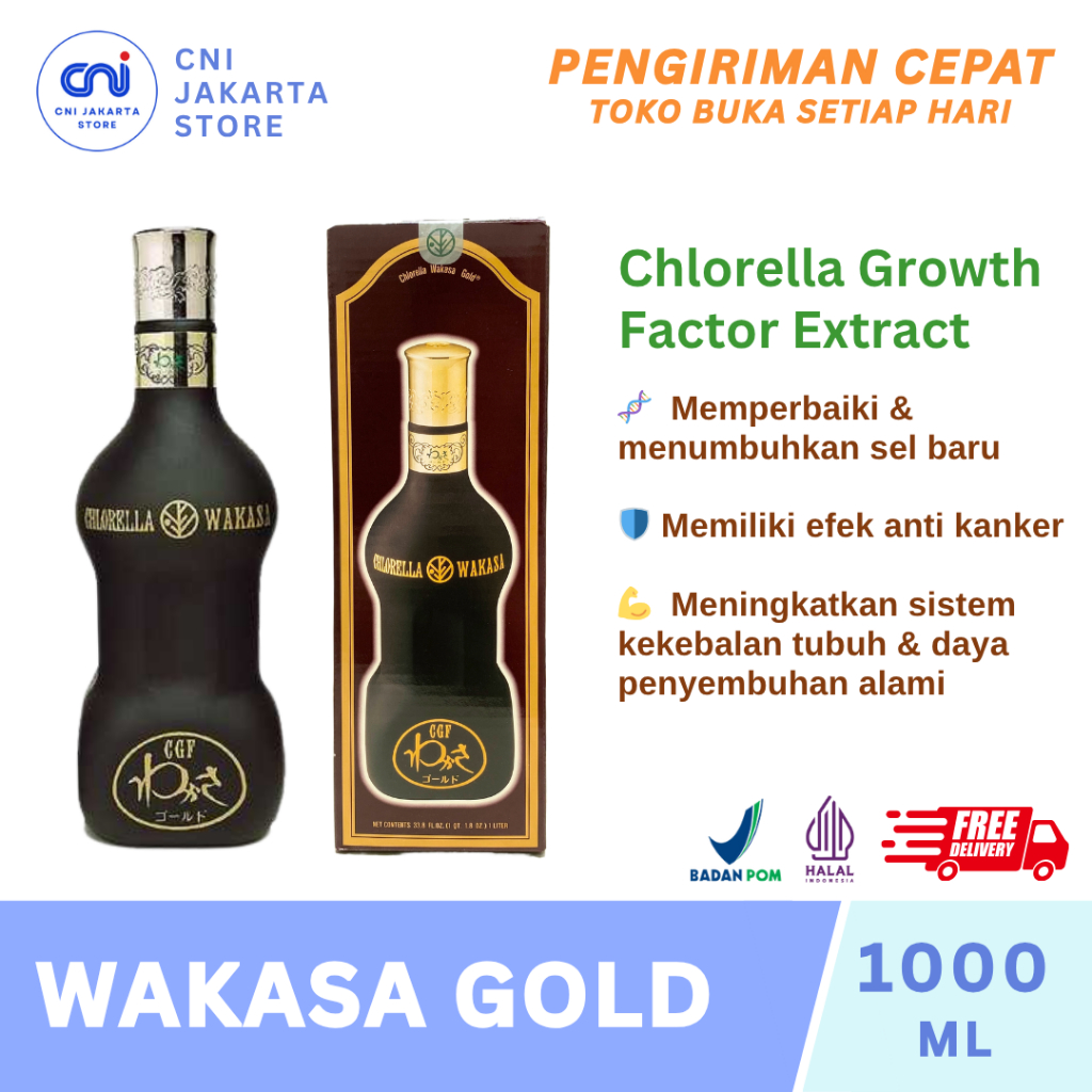 Wakasa Gold 1000 ml (1 Liter) - Chlorella Growth Factor Extract Original Japan