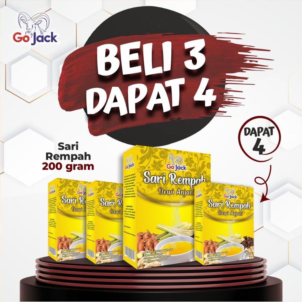 

Sari Rempah BELI 3 DAPAT 4 GoJack Dewi Anjani untuk imun tubuhmu