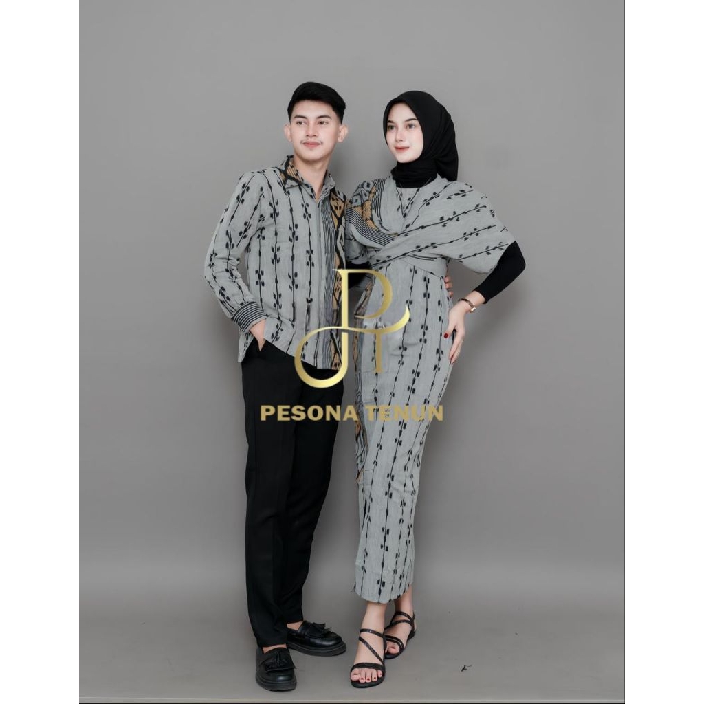 PESONA TENUN - RAISA GREY COUPLE TENUN - BAJU TENUN COUPLE - COUPLE PREWEDDING - DRESS TENUN - DRESS