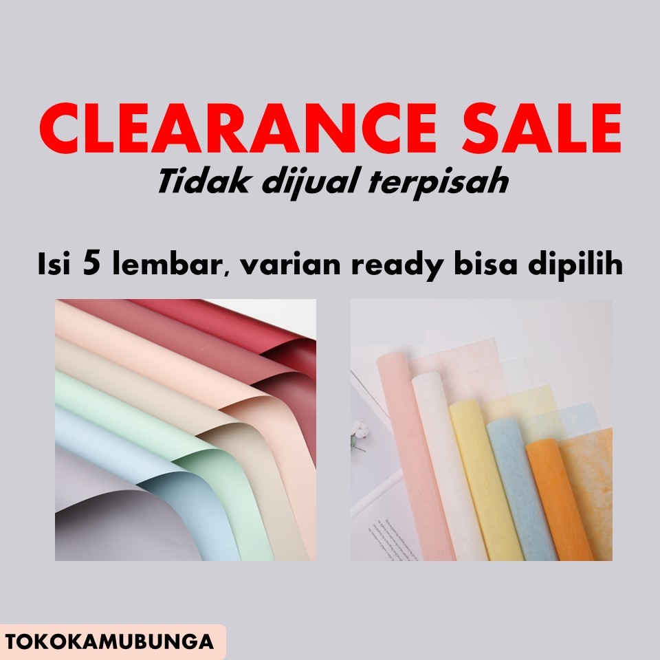 

[CLEARANCE SALE] Cellophane Kertas Polos Solid Tissue Paper | Flower Wrapping Paper / Kertas Buket