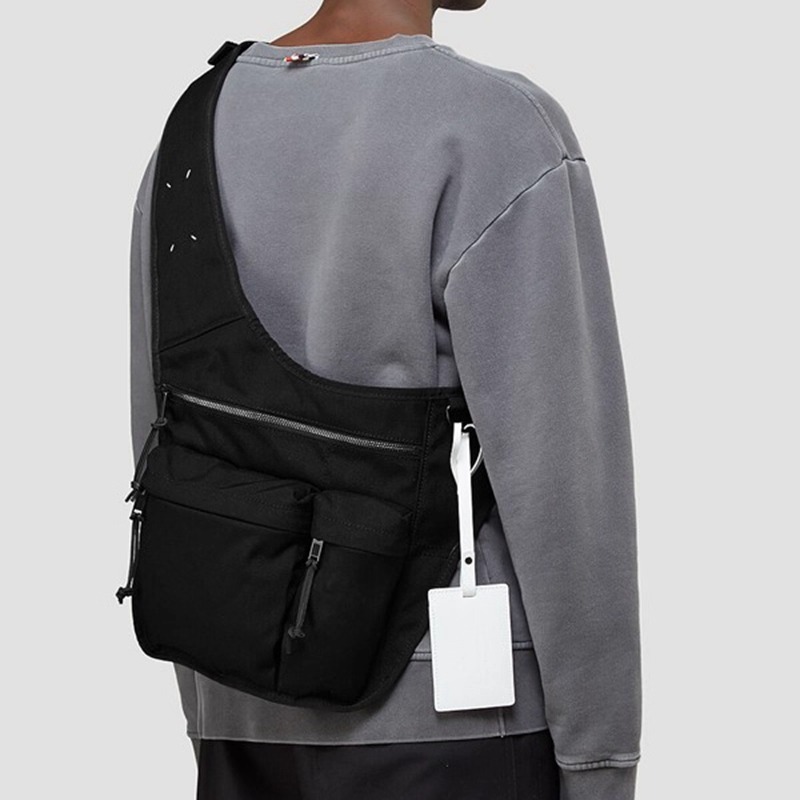 Maison Margiela Black Four Stitch Messenger Bag
