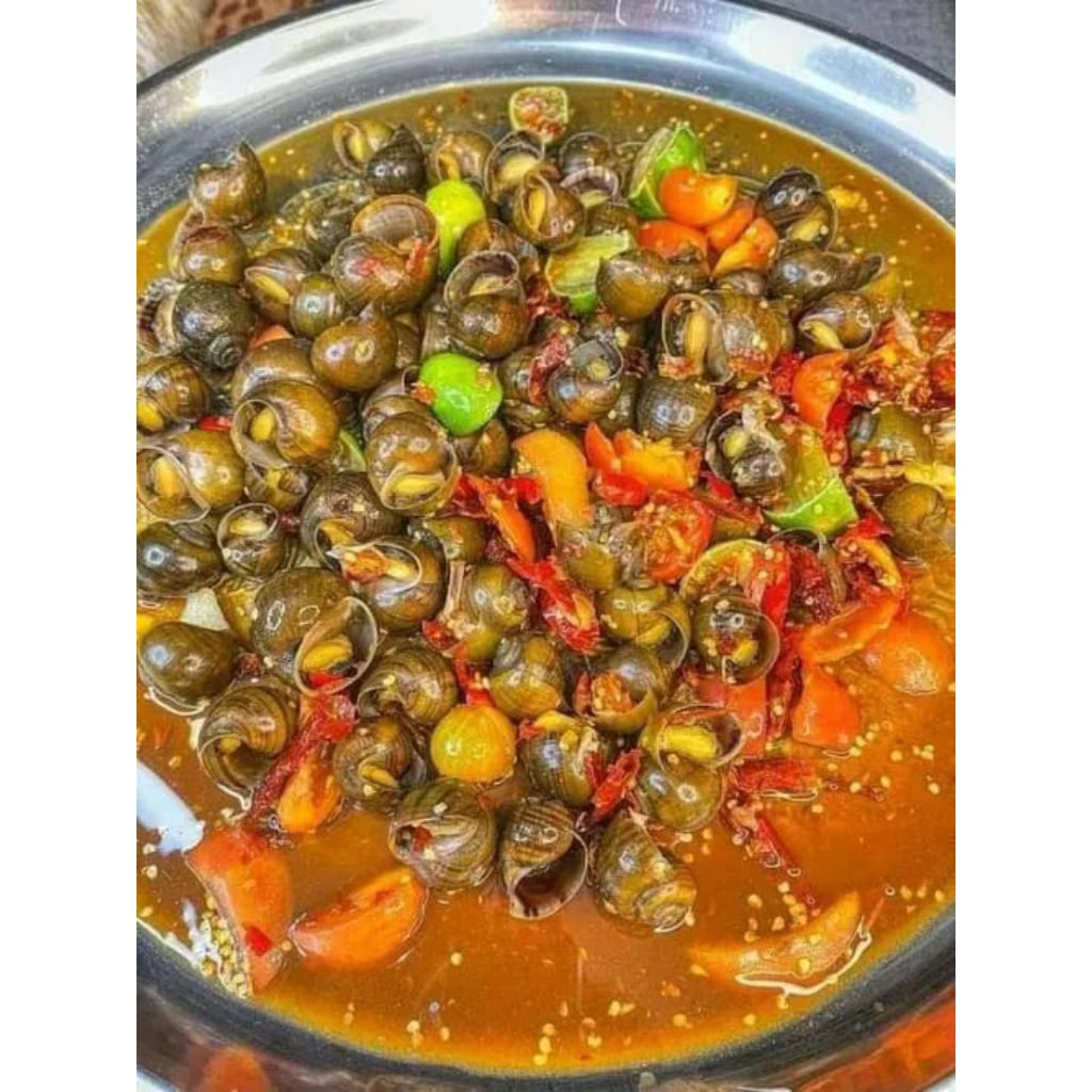 

Tutut Kuah Kuning Pedas siap saji 1kg terjamin halal