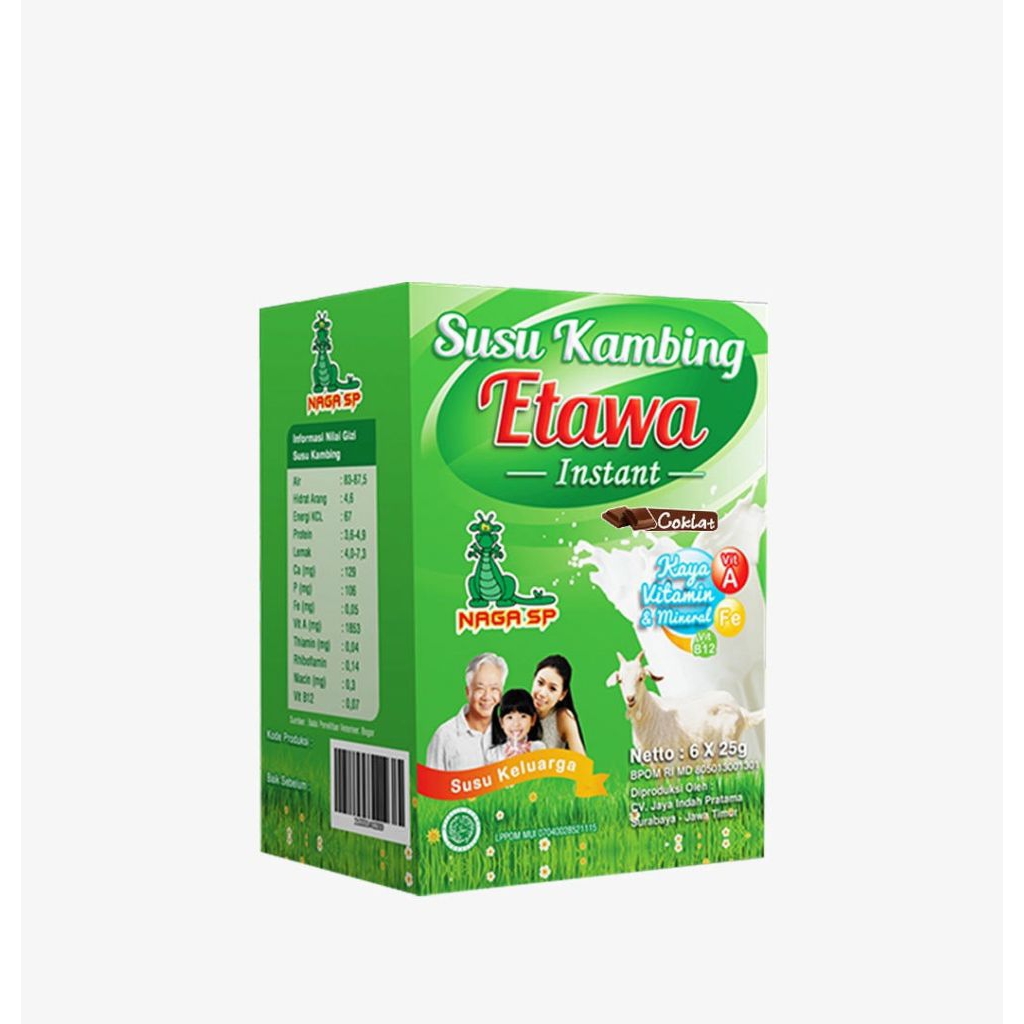 

Susu Kambing Etawa Naga SP 150 gram Sachet (Coklat) untuk sendi