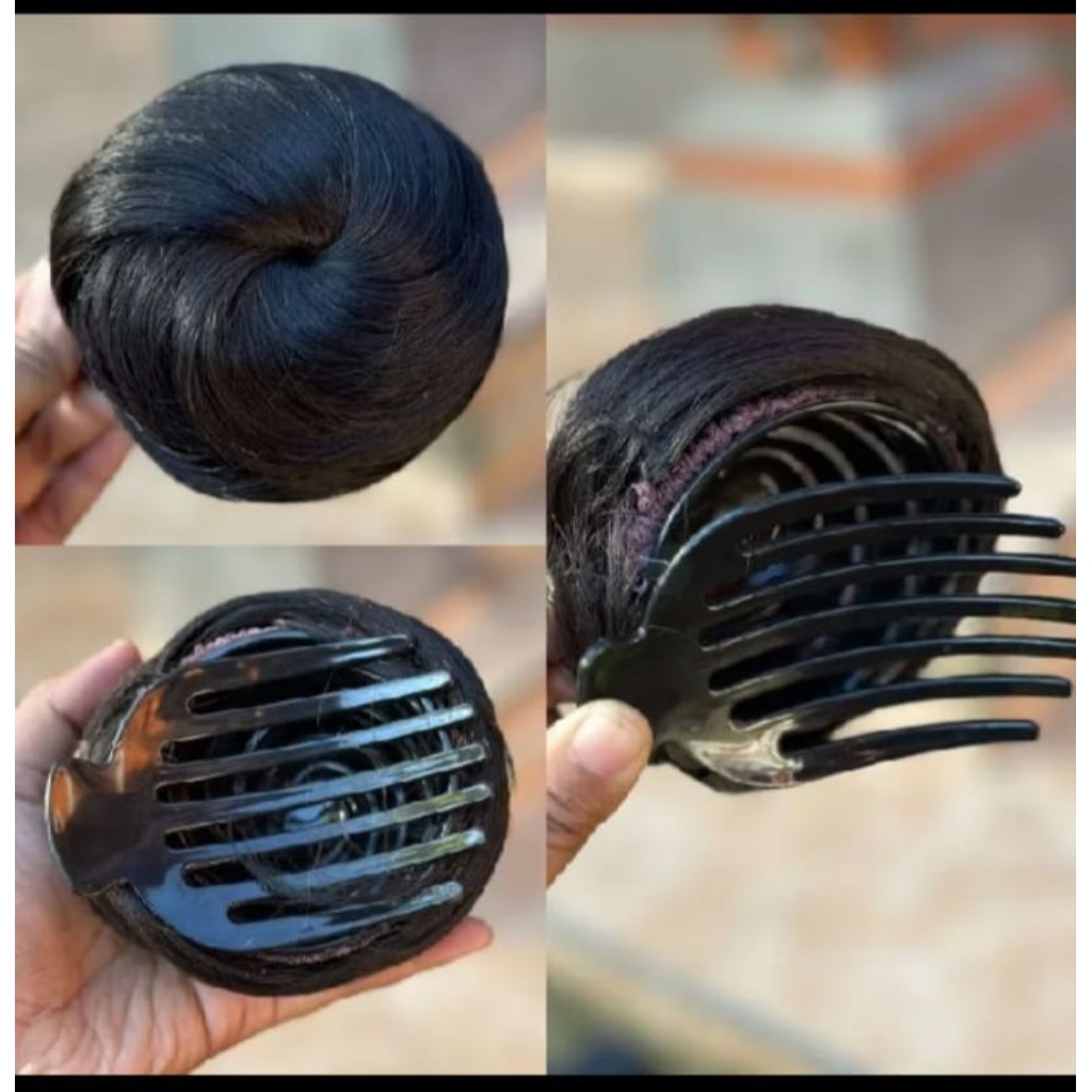 sanggul jepit rambut funbun/sanggul moderen/sanggul donat/sanggul jepit donat
