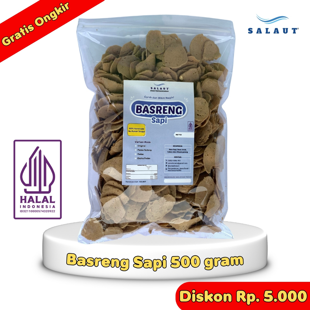 

Basreng Sapi 500 gram Salaut Snack