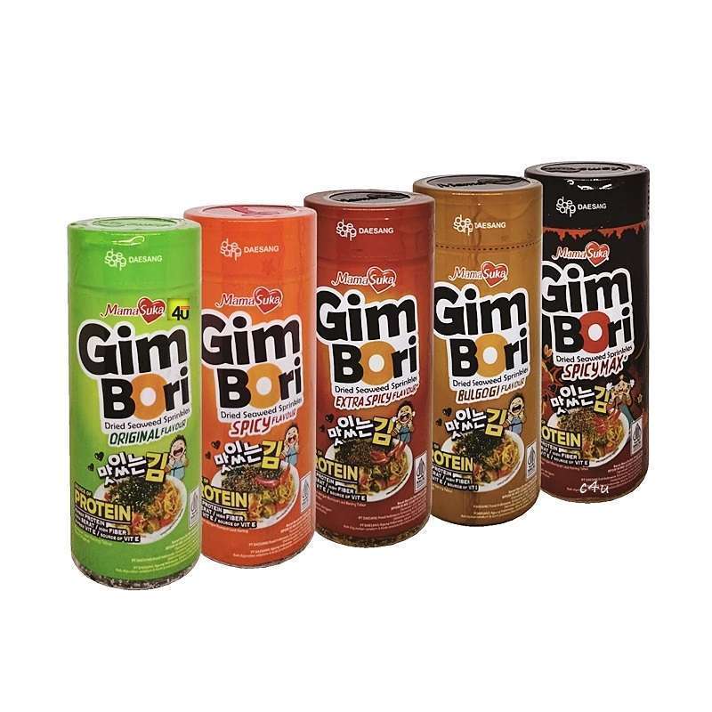 

MAMASUKA - GIM BORI TABUR 25 GR - Mama Suka Bubuk Rumput Laut Nori Kering Panggang / Seaweed Powder - Original Spicy Bulgogi Extra Pedas Max