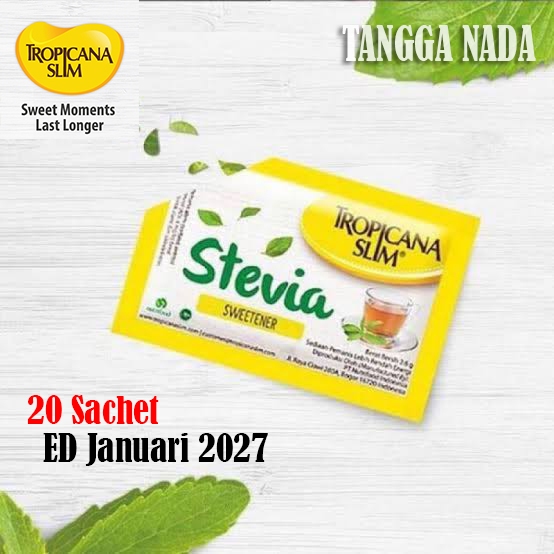 

Gula Stevia Tropicana Slim Stevia Sweetener 20 Sachet Stevia Pemanis Nol Kalori Untuk Diabetes Diet Keto Stevia