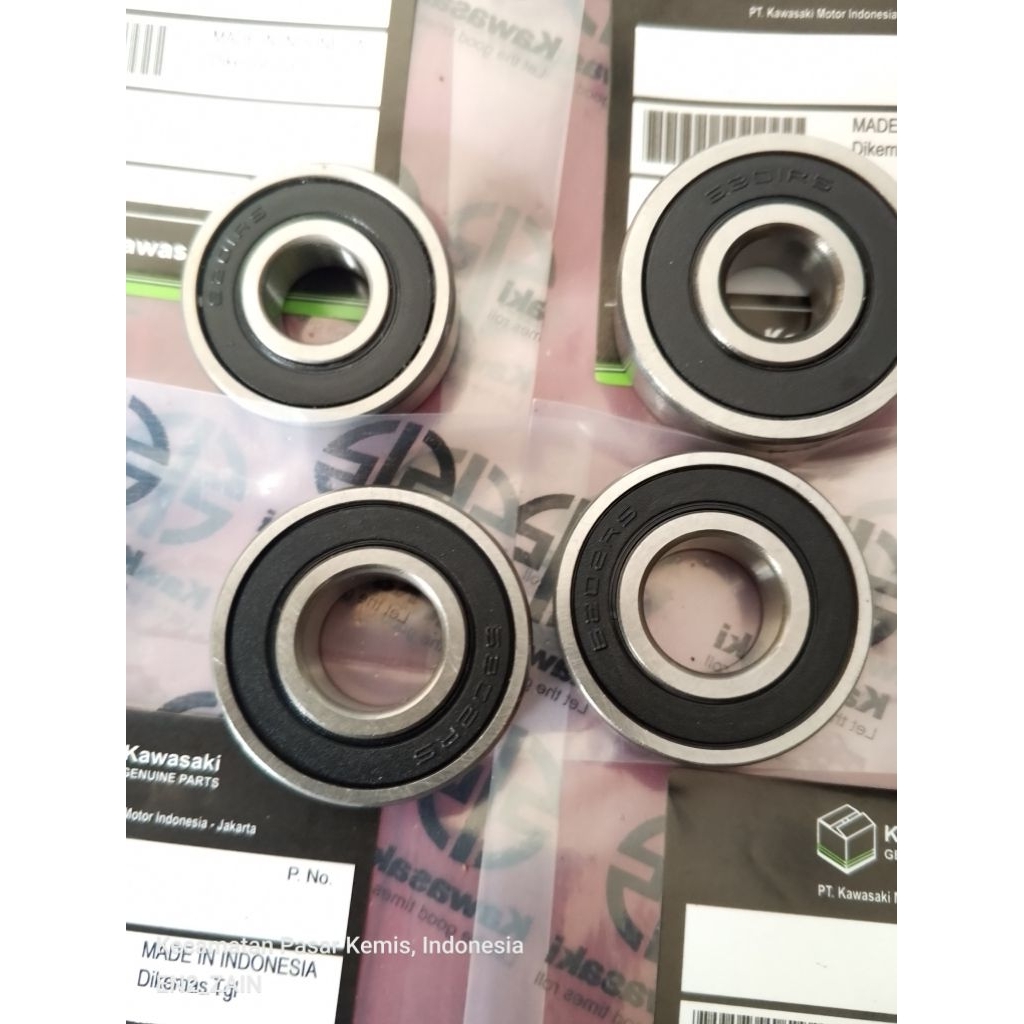 bearing roda depan + belakang 6201/6301-6202/6202 2 pch Kawasaki W175 original Kawasaki