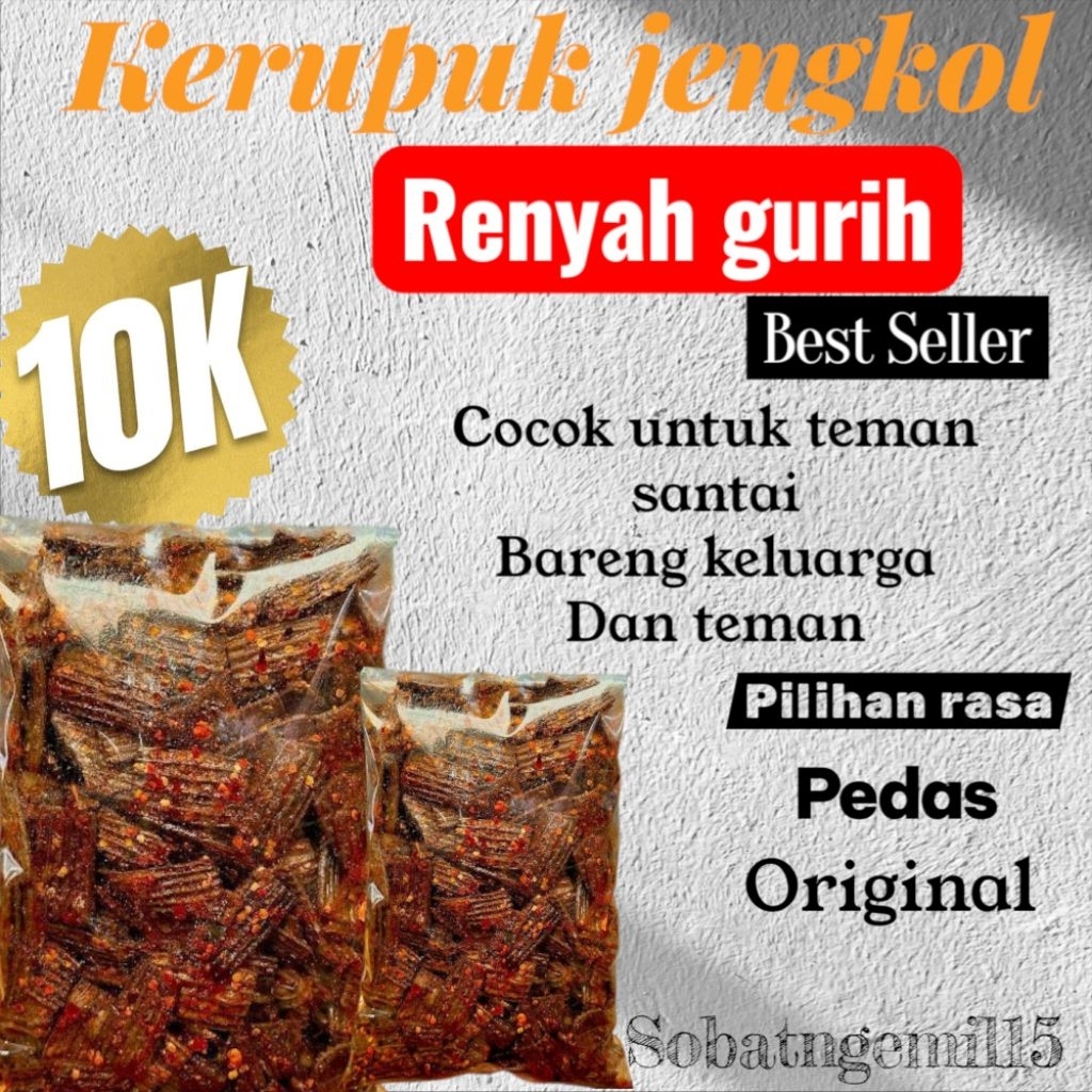 

Seblak Kerupuk Jengkol 250grm Pedas Original Exstra Daun Jeruk