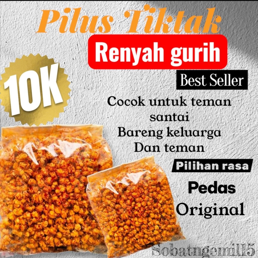 

tiktak cikur 500gram/pilus cikur kencur pedas daun jeruk bumbu melimpah