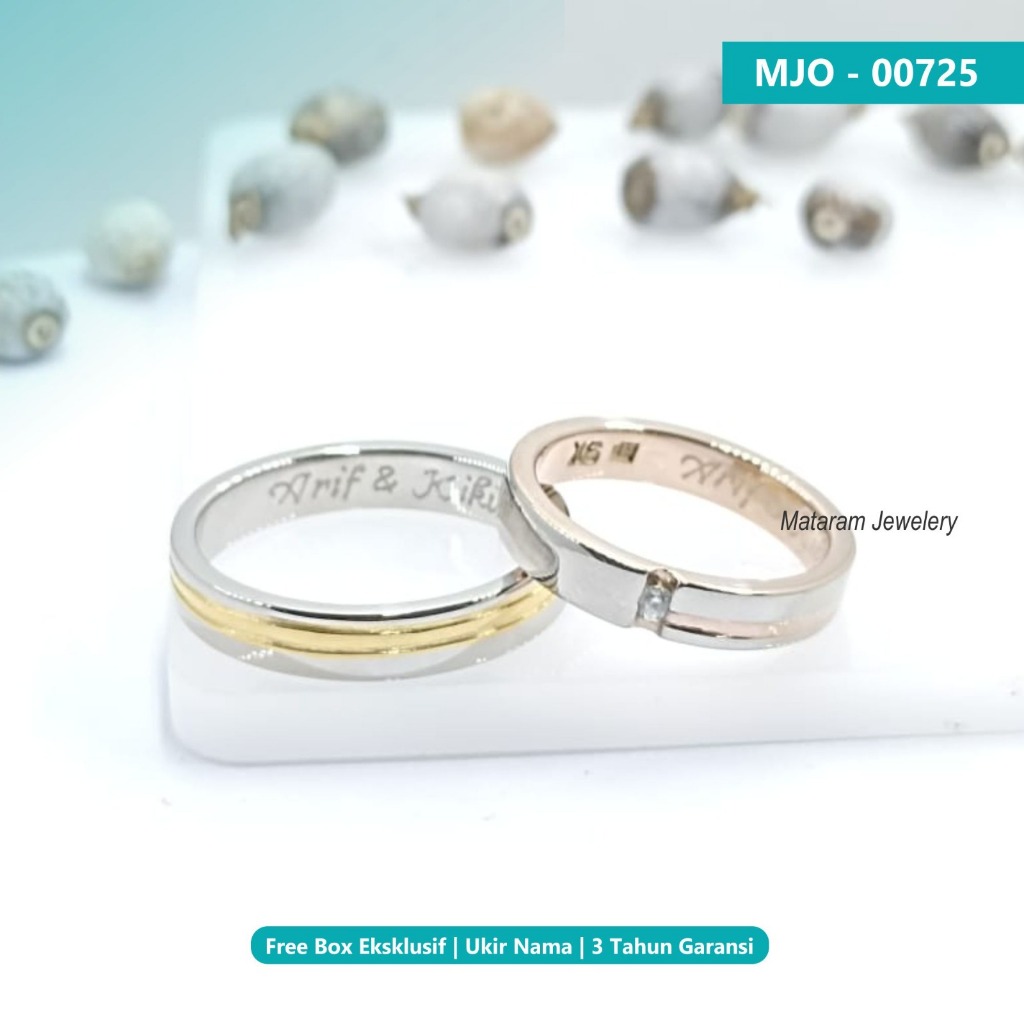 Cincin Kawin Couple Platinum Kadar 5% Bebas Request Model Cincin Custom By Mataram Jewellery