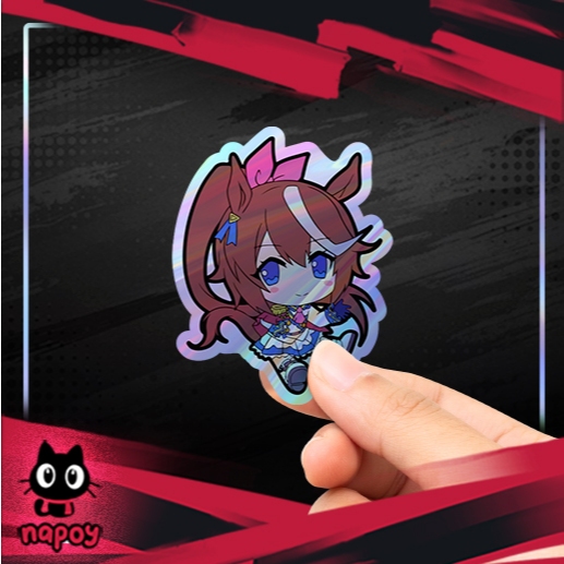 

Stiker Hologram Anime Game Uma Musume Tokai Teio