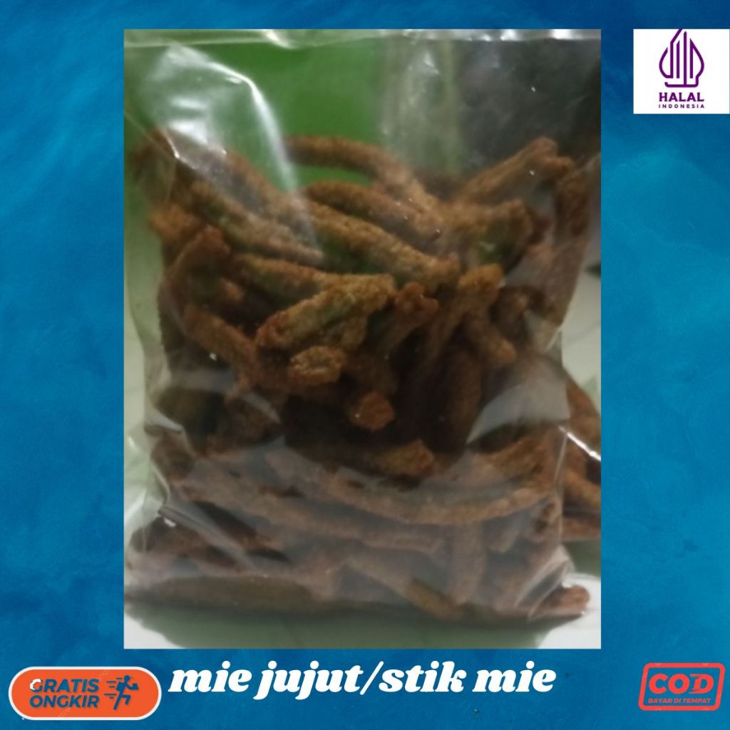 

MIE Jujut Mie jadul 100g Pedas Daun Jeruk Mang Pedo Sistik Mie Stik MIe Asin Pedas Cemilan