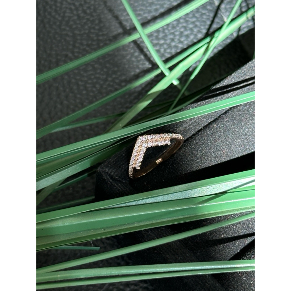 cincin emas model aurel 2 tingkat 6K toko mas murni