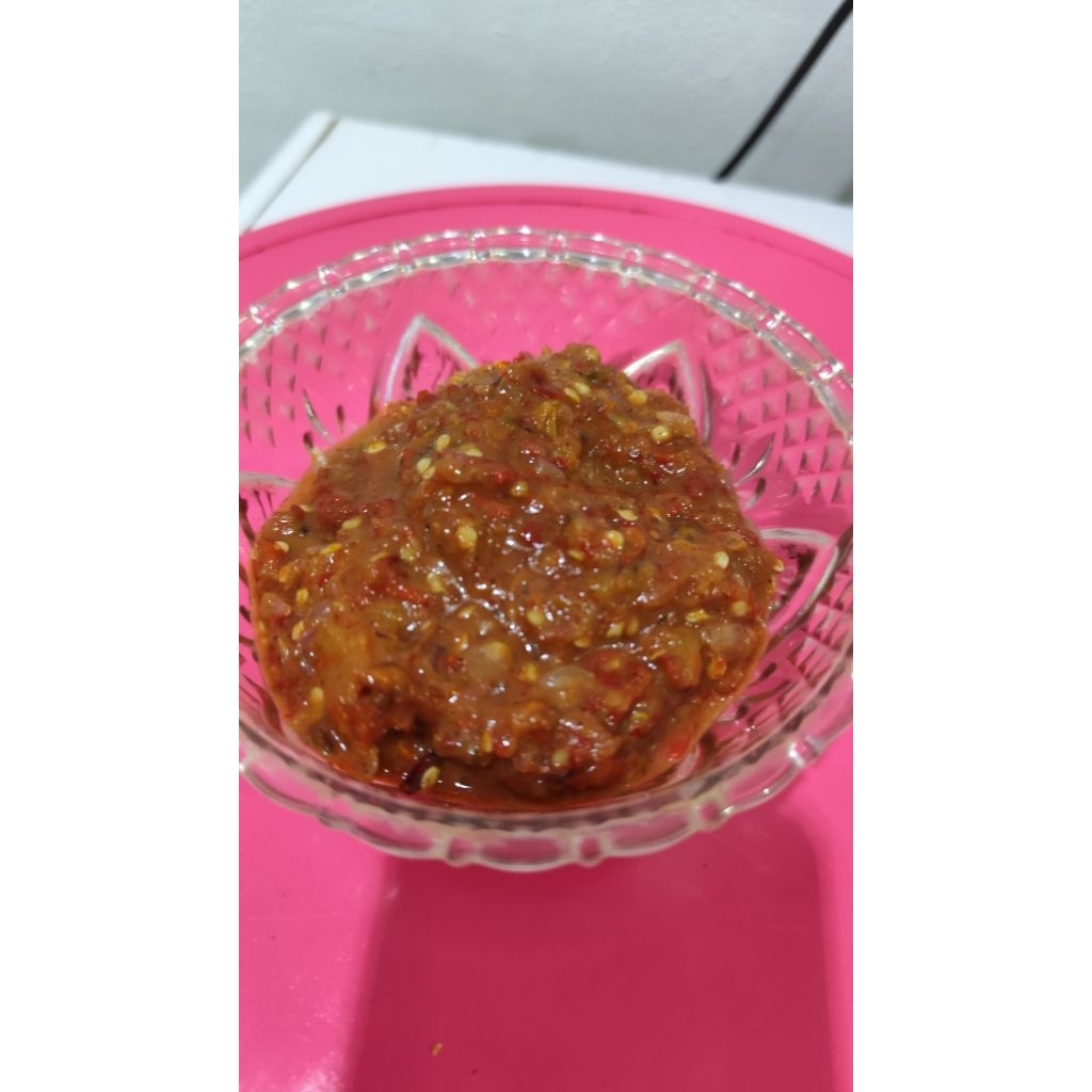 

Sambel terasi cocolan sayur rebus