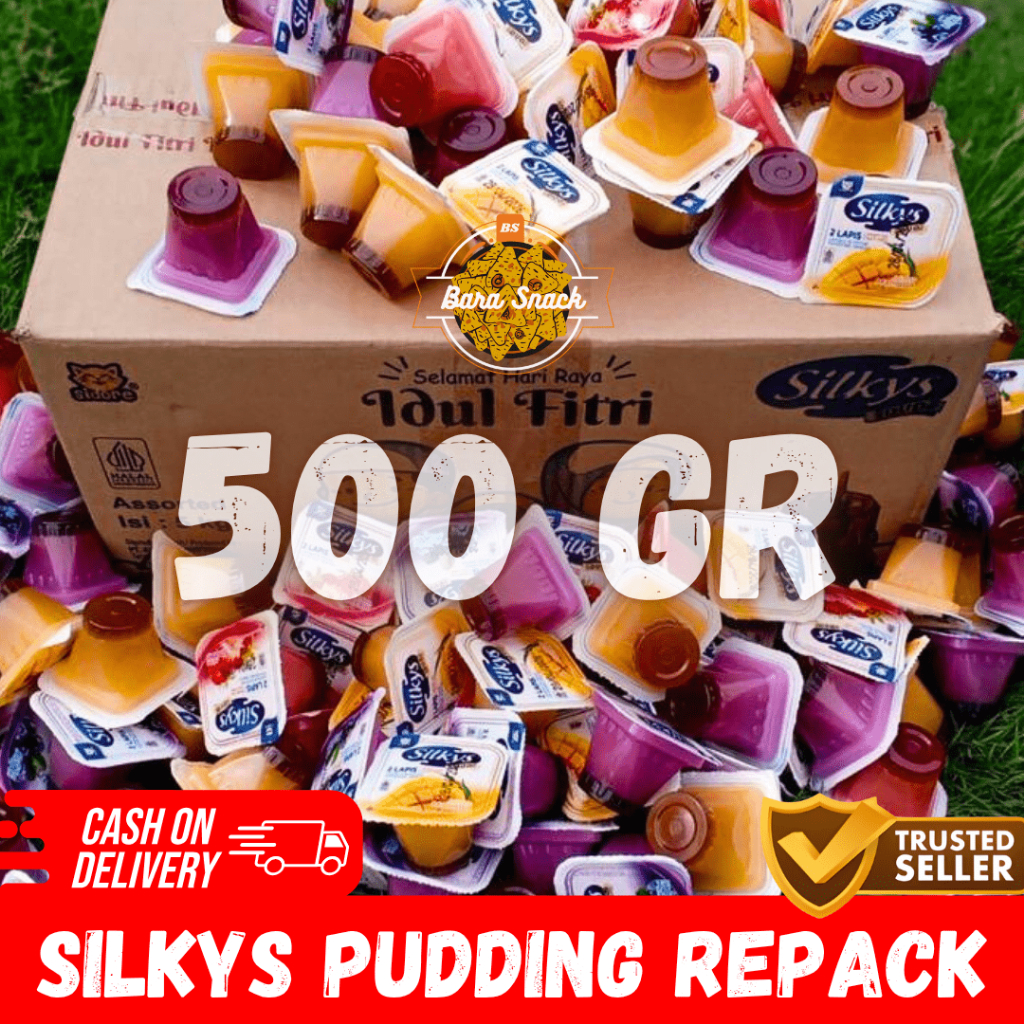 

[ 500gr ] Silkys Puding Duo Lapis / Jelly Silkys Aneka Rasa Buah Kemasan Repack / Snack Kiloan Murah -K