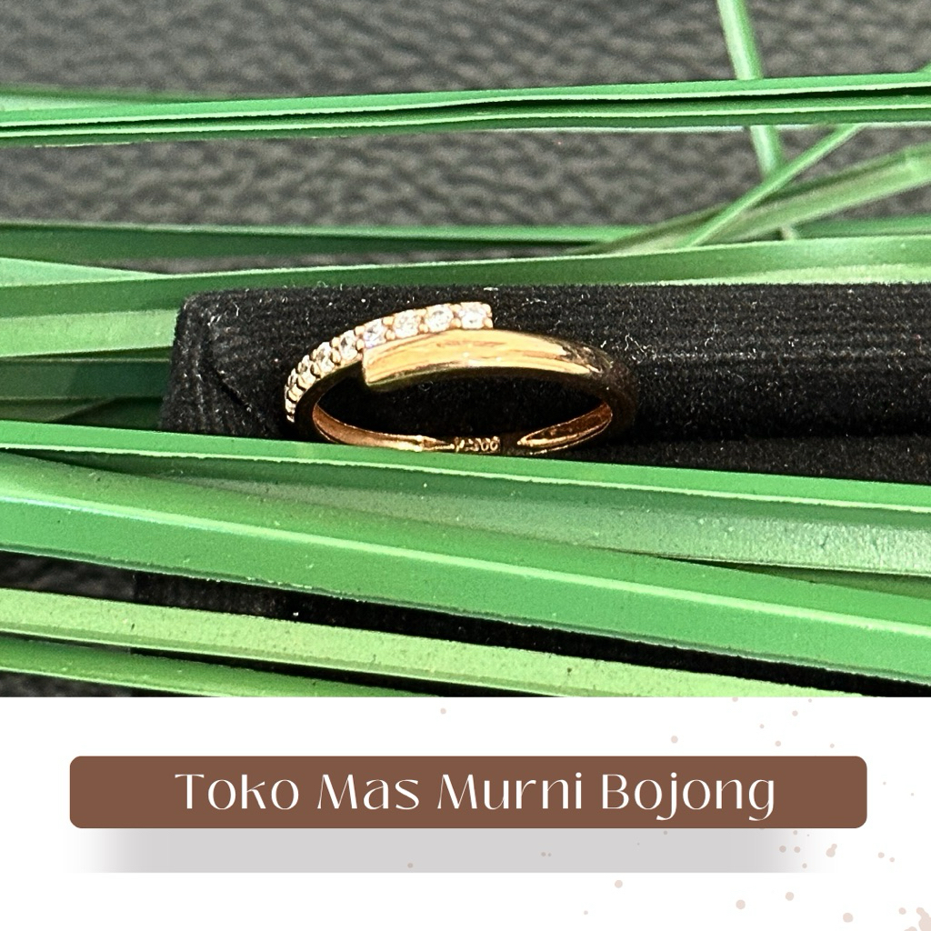 cincin emas model 2 tingkat toko mas murni