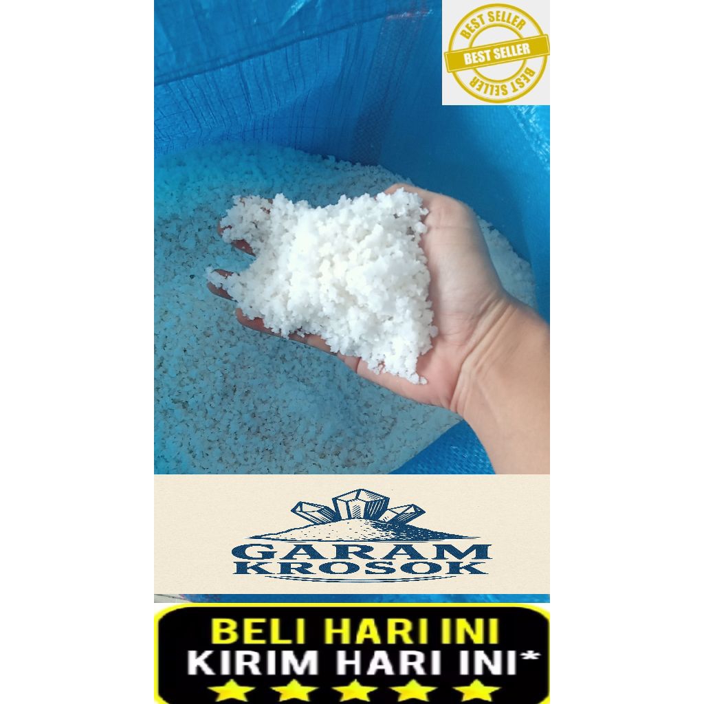 

GARAM KASAR / GARAM IKAN / GARAM KROSOK Garam murni non yodium Asli 100% Langsung dari Petani Garam