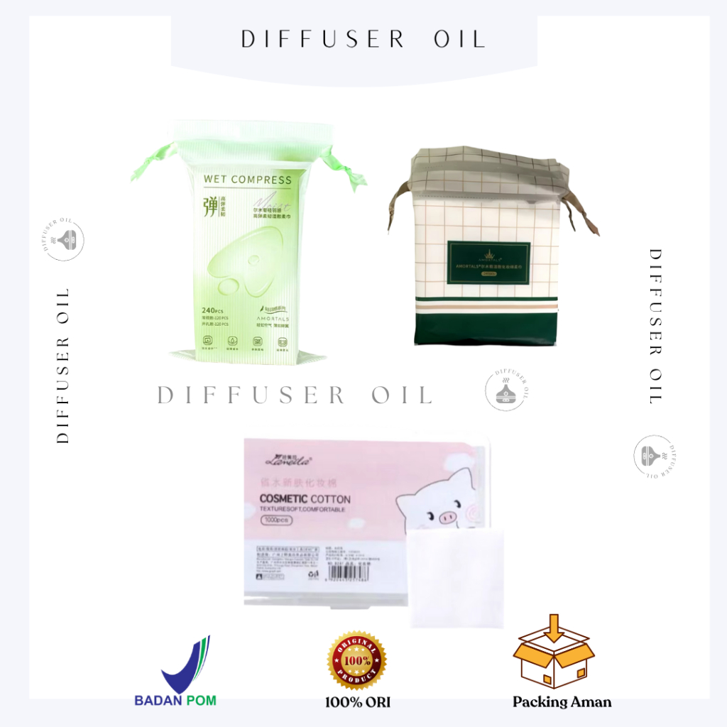 LAMEILA Cotton Pad 100% ORIGINAL Kapas Toner Kapas Tipis | Amortals Stretchtable Super Soft Cotton P