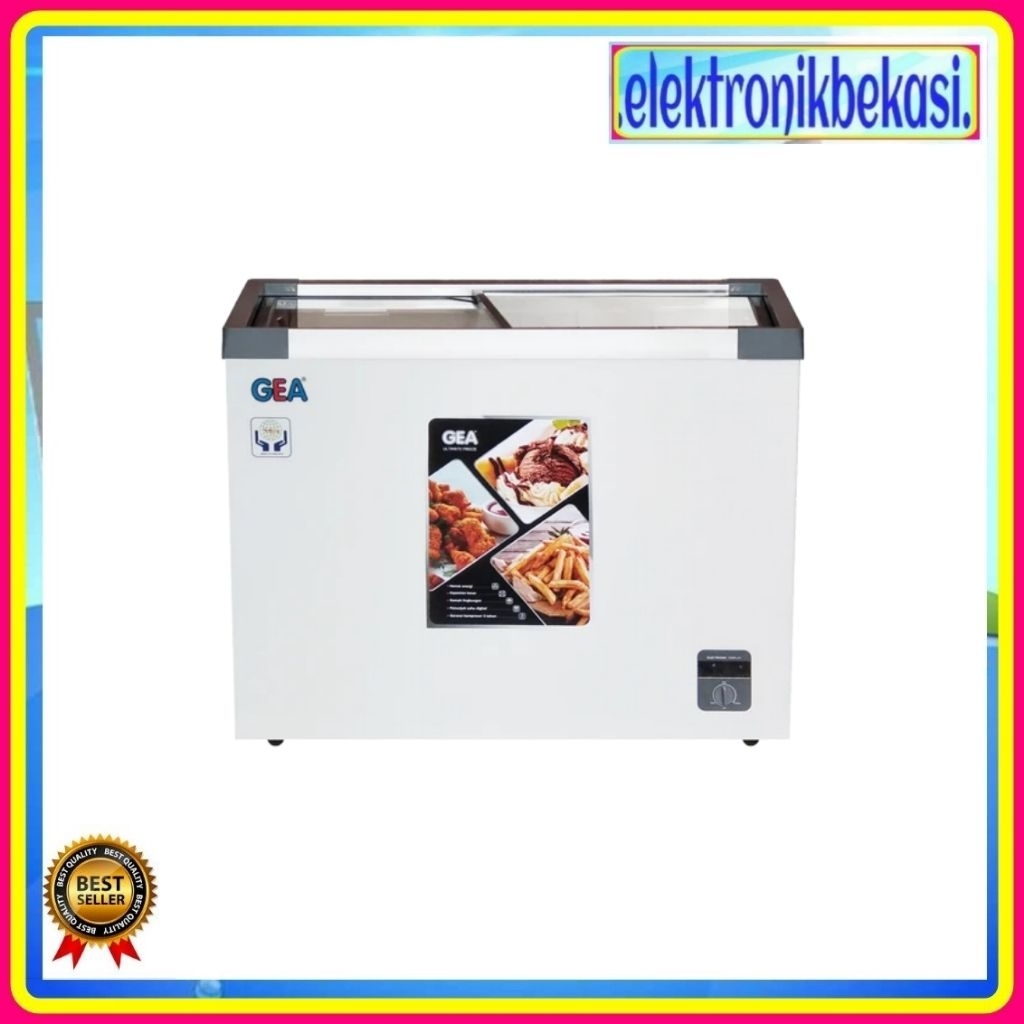 GEA CHEST FREEZER SLIDING SD 256 H / BOX FREEZER GEA KACA 301 LITER / GEA SD-256H