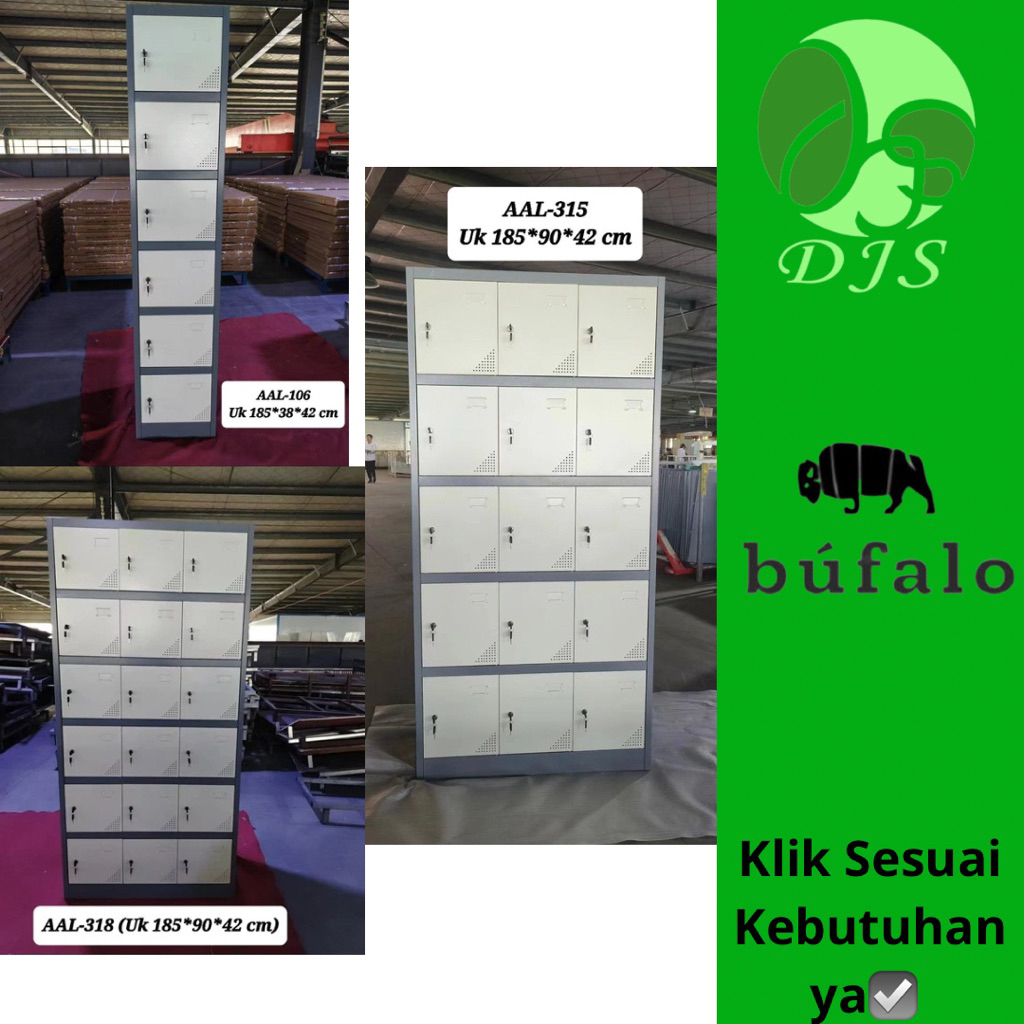 Lemari Loker Besi / Loker Besi / Loker Karyawan / Loker Besi Serbaguna Type AAL / Loker Besi 2 Pintu