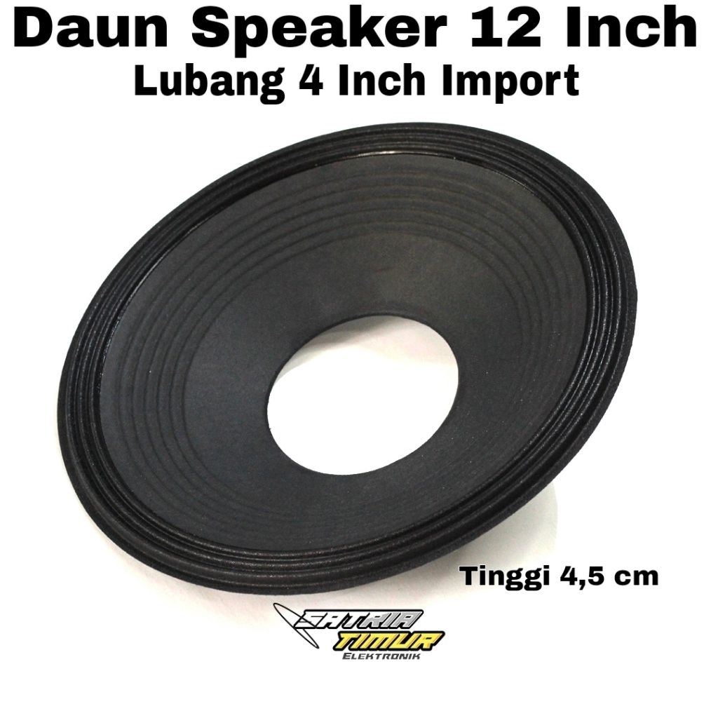 Produk Import  Daun Konus cone kertas Speaker spiker spk 12 inch 12 in 12inch 12in Lubang 4 inch 4 i