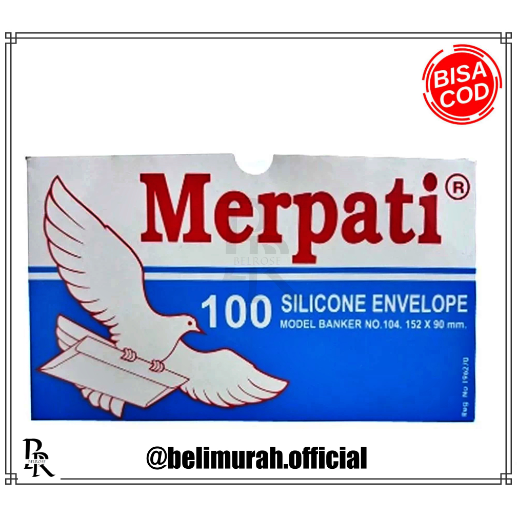 

( 1 Box 100 Pcs ) Amplop Putih 104 Merpati / Amplop Perekat No 104 / Amplop Kondangan Murah