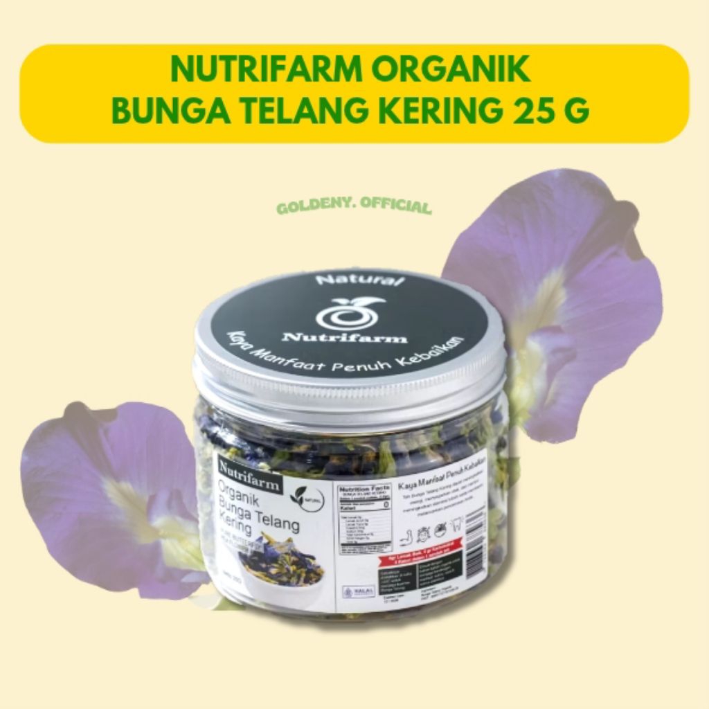 

NUTRIFARM ORGANIK BUNGA TELAN9 KERING 25G | TEH BUNGA TELAN9