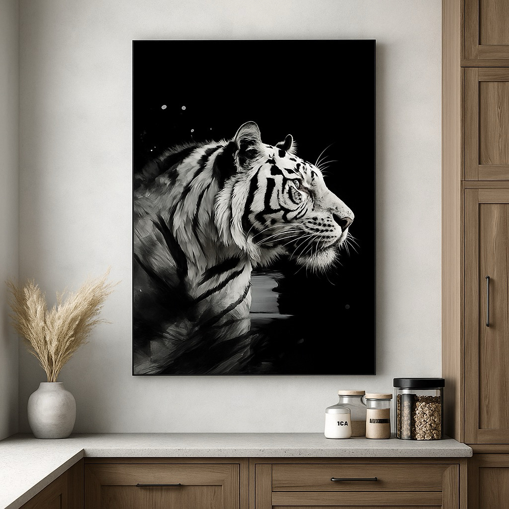 XY print kanvas lukisan harimau ANT-007