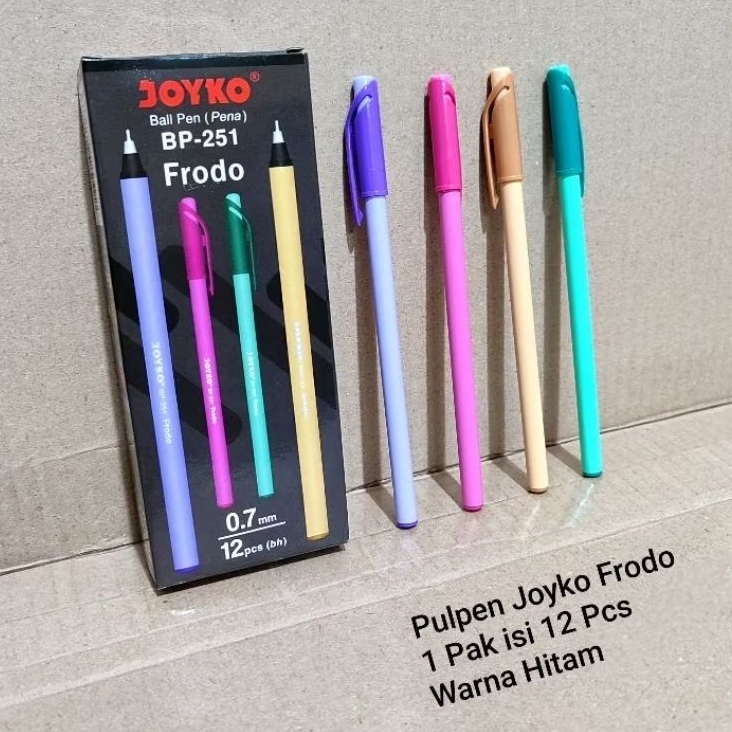 

1 Pak Pulpen Joyko Frodo Isi 12 Pcs HITAM